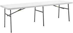 Living And More 4ft XL Straight Folding Utility Table, White, Indoor & Outdoor, Portable Desk, Camping, Tailgating, & Crafting Table -Amazon Basics Furniture Shop 211TG28tyUL. AC