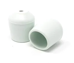 100 Pack Chair Leg Caps For Party Rental Style Plastic Folding Chairs, Fits 3/4 Inch Dia. Frame, Protect Floors White