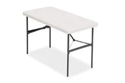 Iceberg IndestrucTable Commercial Folding Table, Indoor Or Outdoor, Platinum, 750 Lbs. Weight Capacity, 24” W X 48” L -Amazon Basics Furniture Shop 21C1K4M1ORL