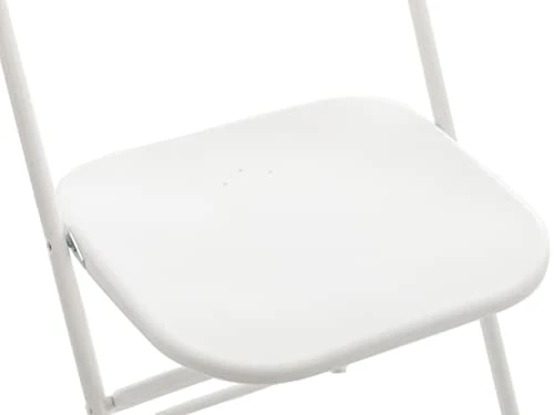 BTEXPERT White Plastic Folding Steel Frame Commercial High Capacity Event Chair Lightweight Wedding Party, Set Of 1 4 BTEXPERT White Plastic Folding Steel Frame Commercial High Capacity Event Chair Lightweight Wedding Party, Set Of 1 - Image 4