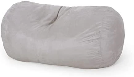 Great Deal Furniture Haley 6 Ft Faux Suede Microfiber Bean Bag (Charcoal) 13 Great Deal Furniture Haley 6 Ft Faux Suede Microfiber Bean Bag (Charcoal) - Image 13