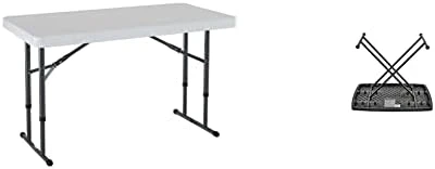 LIFETIME 80160 Commercial Height Adjustable Folding Utility Table, 4 Feet, White Granite 7 LIFETIME 80160 Commercial Height Adjustable Folding Utility Table, 4 Feet, White Granite - Image 7