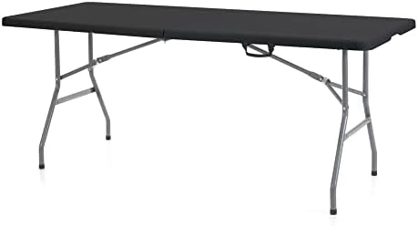 Plastic Development Group 806 Outdoor/Indoor 6 Foot Fold In Half Plastic Resin Folding Banquet, Dining, Card Table, White 5 Plastic Development Group 806 Outdoor/Indoor 6 Foot Fold In Half Plastic Resin Folding Banquet, Dining, Card Table, White - Image 5