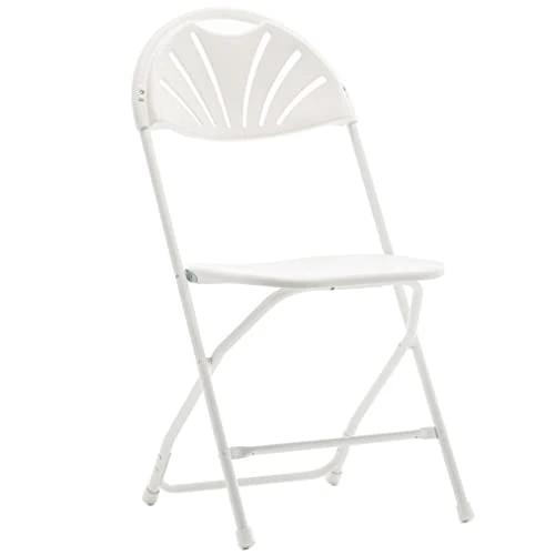 BTEXPERT White Plastic Folding Steel Frame Commercial High Capacity Event Chair Lightweight Wedding Party, Set Of 1 1 BTEXPERT White Plastic Folding Steel Frame Commercial High Capacity Event Chair Lightweight Wedding Party, Set Of 1
