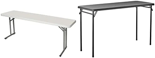 OEF Furnishings 5 Foot Heavy Duty Seminar Folding Table, 18" X 60", Light Grey 7 OEF Furnishings 5 Foot Heavy Duty Seminar Folding Table, 18" X 60", Light Grey - Image 7