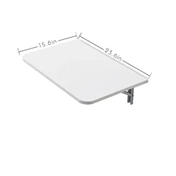 ZHAROS Wall-Mounted Dining Table Drop-Leaf Wall-Mounted Floating Dining Table Wall-Mounted Solid Wood Dining Table Office Desk Computer Desk Suitable For Study Bedroom Bathroom Folding