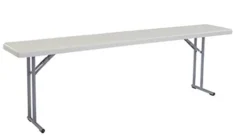 (2 Pack) National Public Seating 18" X 72" Heavy Duty Seminar Folding Table, Speckled Grey -Amazon Basics Furniture Shop 21tkBiRNcuL