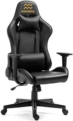 High-Back Swivel Gaming Chair Recliner With Lumbar Support And Headrest, Height Adjustable Ergonomic Office Desk Chair, Blue White 22 High-Back Swivel Gaming Chair Recliner With Lumbar Support And Headrest, Height Adjustable Ergonomic Office Desk Chair, Blue White -Amazon Basics Furniture Shop 310ioSB1 bL. AC