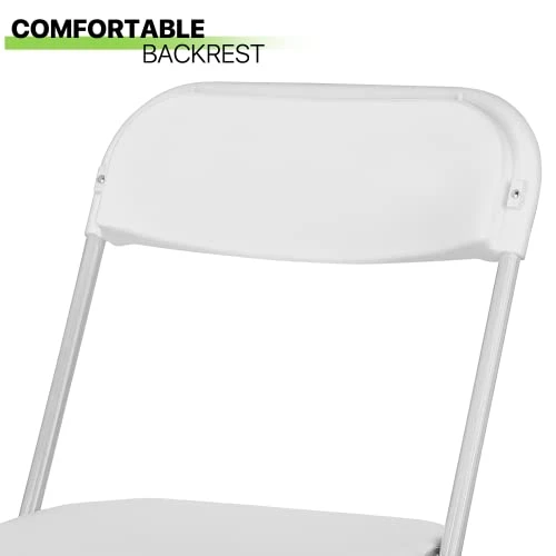 Magshion Plastic Folding Chair Set Of 10 Comfortable Outdoor Indoor Event Chair Lightweight Folding Chair 250LB Capacity White 5 Magshion Plastic Folding Chair Set Of 10 Comfortable Outdoor Indoor Event Chair Lightweight Folding Chair 250LB Capacity White - Image 5