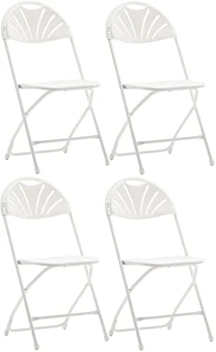 BTEXPERT White Plastic Folding Steel Frame Commercial High Capacity Event Chair Lightweight Wedding Party, Set Of 1 11 BTEXPERT White Plastic Folding Steel Frame Commercial High Capacity Event Chair Lightweight Wedding Party, Set Of 1 - Image 11
