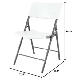 Lifetime 80191 Light Commercial Folding Chair, White Granite With Gray Frame, 4 Pack 6 Lifetime 80191 Light Commercial Folding Chair, White Granite With Gray Frame, 4 Pack -Amazon Basics Furniture Shop 316PTOTTtNL