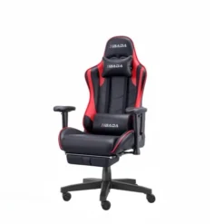 Hbada Gaming Chair Ergonomic Racing Chair High Back Computer Chair With Height Adjustment Headrest And Lumbar Support E-Sports Swivel Chair With Adjustment Footrest,Red And Black