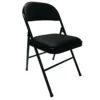 Realspace® Vinyl Padded Folding Chair, 29-3/4"H X 18-1/2"W X 19-5/8"D, Black