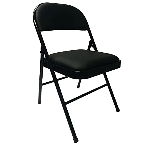 Realspace® Vinyl Padded Folding Chair, 29-3/4"H X 18-1/2"W X 19-5/8"D, Black 1 Realspace® Vinyl Padded Folding Chair, 29-3/4"H X 18-1/2"W X 19-5/8"D, Black