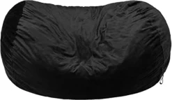 Amazon Basics Memory Foam Filled Bean Bag Lounger With Microfiber Cover - 6', Black