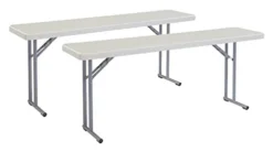 (2 Pack) National Public Seating 18" X 72" Heavy Duty Seminar Folding Table, Speckled Grey -Amazon Basics Furniture Shop 31BgOYxYeDL 1