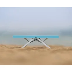 Maarch Small Folding Table, Portable Beach Table, Tray Table, Foldable Low Picnic Camping Table For Sitting On The Floor, Light Blue -Amazon Basics Furniture Shop 31CZHgdpheL