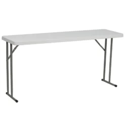 EMMA + OLIVER 5-Foot Rectangle Granite White Plastic Folding Training/Seminar Table 8 EMMA + OLIVER 5-Foot Rectangle Granite White Plastic Folding Training/Seminar Table -Amazon Basics Furniture Shop 31DDB17UBHL