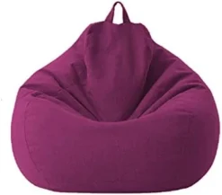 Bean Bag Chair Cover For Kids And Adults, Sturdy Zipper Beanbag Case, Sack Bean Bag, Zipper Storage Beanbag (No Filler) For Organizing Children Plush Toys Lazy Sofa Chairs (Purple, S) -Amazon Basics Furniture Shop 31E3ZQoI2L. AC