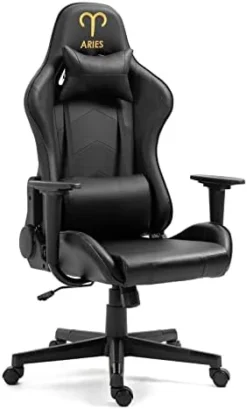 High-Back Swivel Gaming Chair Recliner With Lumbar Support And Headrest, Height Adjustable Ergonomic Office Desk Chair, Blue White 23 High-Back Swivel Gaming Chair Recliner With Lumbar Support And Headrest, Height Adjustable Ergonomic Office Desk Chair, Blue White -Amazon Basics Furniture Shop 31F5d nd8vL. AC