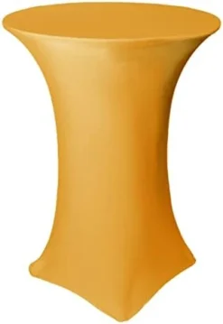 32 Round X 43" Tall Spandex Fitted Table Cover For Folding Bar Height Tables (Gold) -Amazon Basics Furniture Shop 31FFKb05hL. AC
