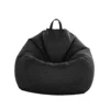 Stuffed Animal Storage Bean Bag Cover (No Filler) Extra Soft Beanbag Seat Chair Covers-100% Cotton Linen Memory Foam Beanbag Replacement Cover For Adults Kids Without Filling (black, 32-36 Inch)
