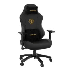AndaSeat Phantom 3 Series Premium Office Gaming Chair,Faux Leather, Black (Gold Logo) 20.4in Seat Depth…