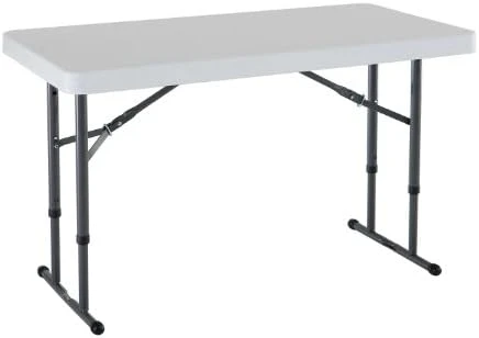 LIFETIME 80160 Commercial Height Adjustable Folding Utility Table, 4 Feet, White Granite 5 LIFETIME 80160 Commercial Height Adjustable Folding Utility Table, 4 Feet, White Granite - Image 5
