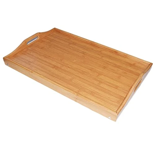 WYKDD Portable Wood Bed Tray Breakfast Laptop Desk Tea Food Serving Table Folding Leg Laptop Desk 2 WYKDD Portable Wood Bed Tray Breakfast Laptop Desk Tea Food Serving Table Folding Leg Laptop Desk - Image 2