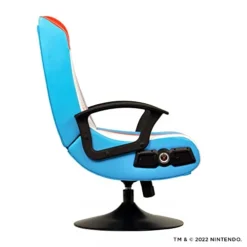 X Rocker Official Super 2.1 Audio Pedestal Mario Edition Gaming Chair, Faux Leather, Blue/White -Amazon Basics Furniture Shop 31JP65gvBJL