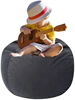 Lkminclafr Large 35" Corduroy Lazy Bean Storage Bag For Living Room(No Filler)(Pink, Large) 4 Lkminclafr Large 35" Corduroy Lazy Bean Storage Bag For Living Room(No Filler)(Pink, Large) - Image 4