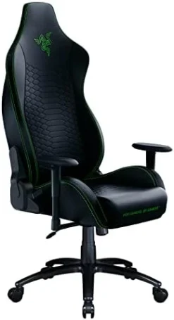 Razer Iskur X Ergonomic Gaming Chair: Ergonomically Designed For Hardcore Gaming - Multi-Layered Synthetic Leather - High-Density Foam Cushions - 2D Armrests - Steel-Reinforced Body - Black/Green -Amazon Basics Furniture Shop 31MGXeO0ACL. AC