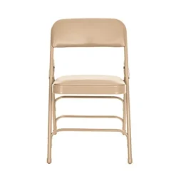 OEF Furnishings Premium Vinyl Upholstered Triple Brace Double Hinge Folding Chair, Beige 12 OEF Furnishings Premium Vinyl Upholstered Triple Brace Double Hinge Folding Chair, Beige -Amazon Basics Furniture Shop 31MlYTB13GL