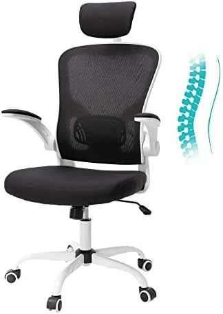 Bonzy Home Ergonomic Office Chair Mesh High Back Computer Chair Height Adjustable Swivel Desk Chairs With Wheels,Adjustable Armrest Backrest,Black 8 Bonzy Home Ergonomic Office Chair Mesh High Back Computer Chair Height Adjustable Swivel Desk Chairs With Wheels,Adjustable Armrest Backrest,Black - Image 8