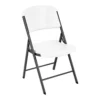 Lifetime 22804 Classic Commercial Folding Chair, White Granite, 1-pack