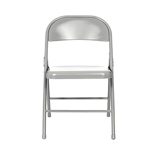 OEF Furnishings (4 Pack) Steel Folding Chairs, Grey 4 OEF Furnishings (4 Pack) Steel Folding Chairs, Grey - Image 4