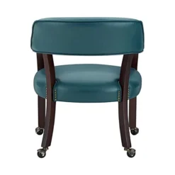 BOWERY HILL Captain's Poker Game Arm Chair With Casters In Teal Vinyl 7 BOWERY HILL Captain's Poker Game Arm Chair With Casters In Teal Vinyl -Amazon Basics Furniture Shop 31SMbOcYNLL