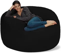 Chill Sack Bean Bag Chair: Giant 5' Memory Foam Furniture Bean Bag - Big Sofa With Soft Micro Fiber Cover - Cobalt Blue 29 Chill Sack Bean Bag Chair: Giant 5' Memory Foam Furniture Bean Bag - Big Sofa With Soft Micro Fiber Cover - Cobalt Blue -Amazon Basics Furniture Shop 31TI1adZ01L. AC