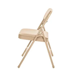 OEF Furnishings Premium Vinyl Upholstered Triple Brace Double Hinge Folding Chair, Beige 13 OEF Furnishings Premium Vinyl Upholstered Triple Brace Double Hinge Folding Chair, Beige -Amazon Basics Furniture Shop 31U2uU6xspL