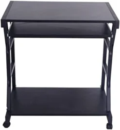 WYKDD Mobile Four-Wheel Computer Desk Black -Amazon Basics Furniture Shop 31WW82We1dL. AC
