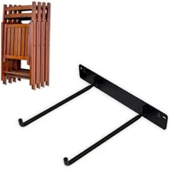 StoreYourBoard BLAT Chair Single Storage Rack, Wall Mount Hooks, Holds 50 Lbs, Folding, Patio, Camping, And Beach Chairs -Amazon Basics Furniture Shop 31XLRPxvUCL. AC