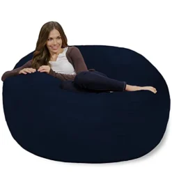 Chill Sack Bean Bag Chair: Giant 4' Memory Foam Furniture Bean Bag - Big Sofa With Soft Micro Fiber Cover - Navy 17 Chill Sack Bean Bag Chair: Giant 4' Memory Foam Furniture Bean Bag - Big Sofa With Soft Micro Fiber Cover - Navy -Amazon Basics Furniture Shop 31XO8sfYVcL