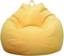 WAQIA Stuffed Animal Storage Bean Bag Chair Cover (No Filler) - Stuffable Zipper Beanbag Cover-Cotton Linen Memory Foam Beanbag Replacement Cover For Adults And Kids Without Filling -Amazon Basics Furniture Shop 31XnoWI4xEL. AC