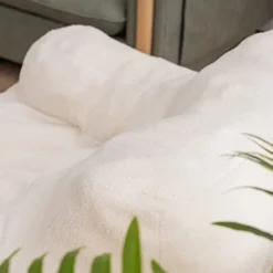 Antetek Bean Bag Chairs For Adults & Kids, Modern Accent Chair Ultra Soft Sofa Chair For Living Room, Bedroom, Apartment, Ivory Teddy -Amazon Basics Furniture Shop 31XphonDwWL