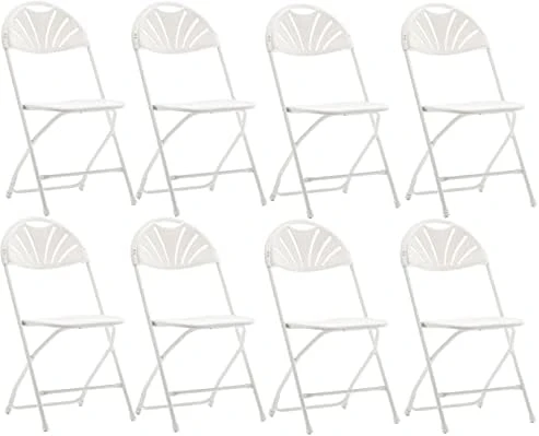 BTEXPERT White Plastic Folding Steel Frame Commercial High Capacity Event Chair Lightweight Wedding Party, Set Of 1 9 BTEXPERT White Plastic Folding Steel Frame Commercial High Capacity Event Chair Lightweight Wedding Party, Set Of 1 - Image 9