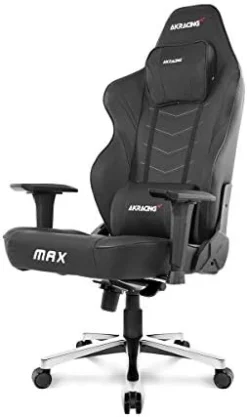 AKRacing Masters Series Max Gaming Chair With Wide Flat Seat, 400 Lbs Weight Limit, Rocker And Seat Height Adjustment Mechanisms - Black -Amazon Basics Furniture Shop 31Y2wfgBC0L. AC
