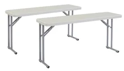 (2 Pack) National Public Seating 18" X 72" Heavy Duty Seminar Folding Table, Speckled Grey -Amazon Basics Furniture Shop 31ZH9Mz6EyL