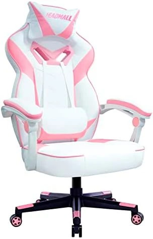 HEADMALL Pink Gaming Chair With Footrest Ergonomic Oversized Manufactured By Listed Company,Video Game Chairs With Lumbar And Head Pillow, For Adults Teens Secret Lab Pink&White 13 HEADMALL Pink Gaming Chair With Footrest Ergonomic Oversized Manufactured By Listed Company,Video Game Chairs With Lumbar And Head Pillow, For Adults Teens Secret Lab Pink&White - Image 13