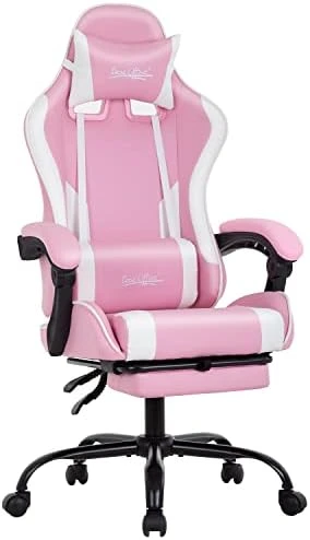 Gaming Chair Office Chair Desk Chair With Footrest Lumbar Support Headrest Armrest Task Rolling Swivel Ergonomic E-Sports Adjustable PC Gamer Chair (Red) 6 Gaming Chair Office Chair Desk Chair With Footrest Lumbar Support Headrest Armrest Task Rolling Swivel Ergonomic E-Sports Adjustable PC Gamer Chair (Red) - Image 6