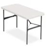 Iceberg IndestrucTable Commercial Folding Table, Indoor Or Outdoor, Platinum, 750 Lbs. Weight Capacity, 24” W X 48” L